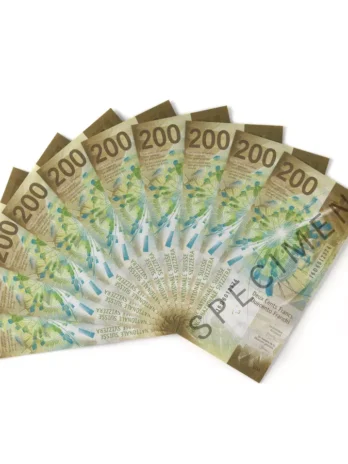 200CHF Swiss Franc bank note   500€ for 5000€ bank notes