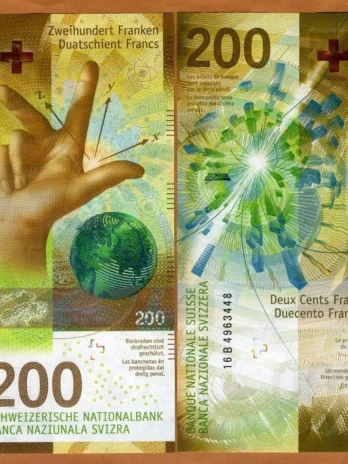200CHF Swiss Franc bank note   500€ for 5000€ bank notes